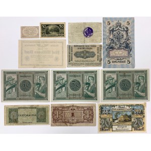 Zestaw banknotów MIX - Niemcy, Austria, Rosja... (12szt)