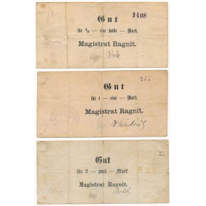 Ragnit (Ragneta), 1/2, 1 i 2 mk 1914 (3szt)