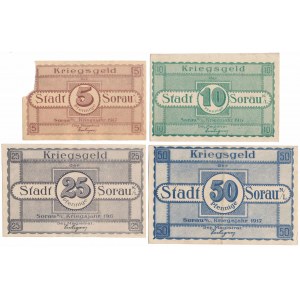 Sorau (Żary), 5 - 50 pfg 1917 KOMPLET (4szt)