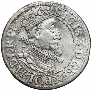 Zygmunt III Waza, Ort Gdańsk 1615 - spiczasta - kulki przy krzyżu