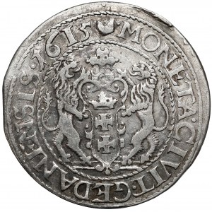 Zygmunt III Waza, Ort Gdańsk 1615 - spiczasta - kulki przy krzyżu