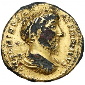Plated Gothic imitative aureus after Marcus Aurelius' issue
