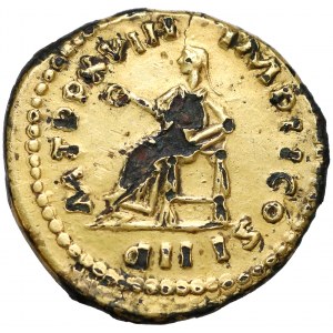 Złoty gocki aureus subaeratus, naśladownictwo monety Aureusa Marka Aureliusza