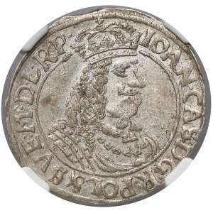 Jan II Kazimierz, Ort Toruń 1663 - koronkowy kołnierz - menniczy