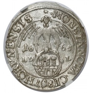Jan II Kazimierz, Ort Toruń 1665 HDL - menniczy - RZADKI