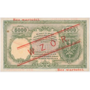 5.000 złotych 1919 - WZÓR - niski nadruk