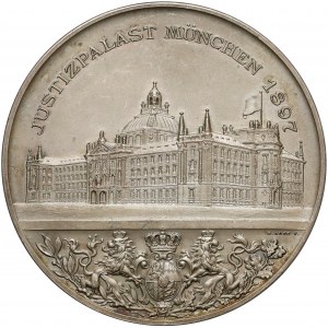 Niemcy, Bawaria, Luitpold Wittelsbach, Otwarcie Pałacu Sprawiedliwości w Monachium 1897 (M.Gube)