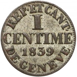 Szwajcaria, Centime 1839, Genewa