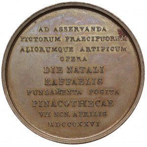 Niemcy, Bawaria, Ludwik I, Medal 1826 - Pinakoteka