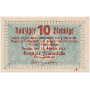 Gdańsk, 10 pfg 1923 - październik