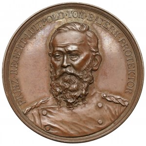 Niemcy, Bawaria, Książę Regent Luitpold, Medal 1888 - Niemiecka Krajowa Wystawa Sztuki w Monachium