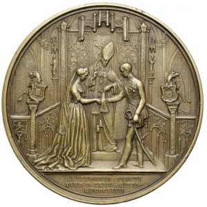 Austro-Węgry, Medal 1854 - Ślub Franciszka I Józefa i Elżbiety Bawarskiej