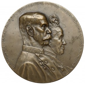 Austria, Medal 1902 - Rajner Ferdynand Habsburg - Złota rocznica ślubu