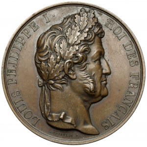 Francja, Ludwik Filip I, Medal 1845 - Poświęcenie kamienia węgielnego Wyższego Seminarium Duchownego