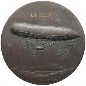Niemcy, Medal 1910 - Podróż hrabiego Zeppelin na sterowcu Parseval