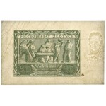 50 złotych 1936 Dąbrowski - tylko druk rewersu - przycięty