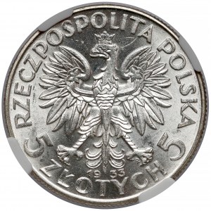 Głowa Kobiety 5 złotych 1933