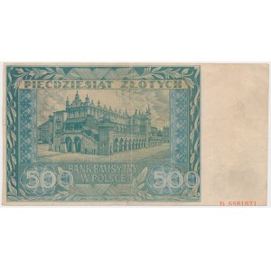 50 zł 1941 PRZERÓBKA na 500 zł 1961