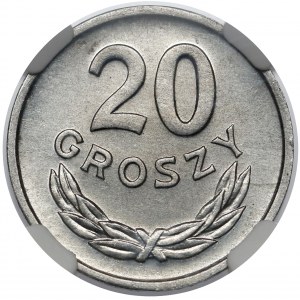 20 groszy 1957 - szeroka data - najrzadsza dwudziestogroszówka