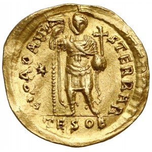 Teodozjusz II (408-450 n.e.) Solidus, Tessaloniki