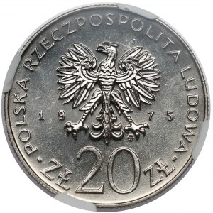 Próba NIKIEL 20 złotych 1975 Rok Kobiet - głowa