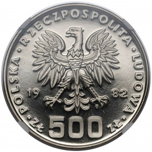 Próba NIKIEL 500 złotych 1982 Dar Młodzieży