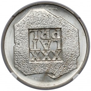 200 złotych 1974 XXX lat PRL - ODWROTKA - destrukt