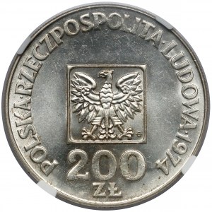 200 złotych 1974 XXX lat PRL - ODWROTKA - destrukt