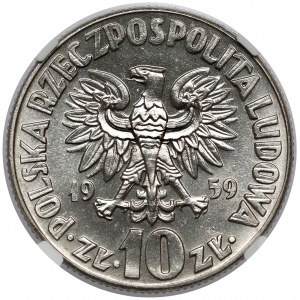 Próba NIKIEL 10 złotych 1959 Kopernik