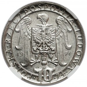 Próba NIKIEL 10 złotych 1971 Powstanie Śląskie - Medal