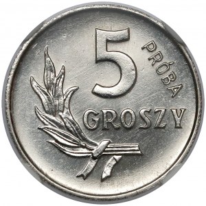 Próba NIKIEL 5 groszy 1963