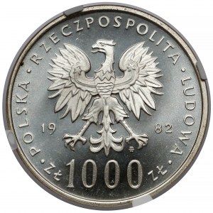 1.000 złotych 1982 Jan Paweł II - skrętka - destrukt