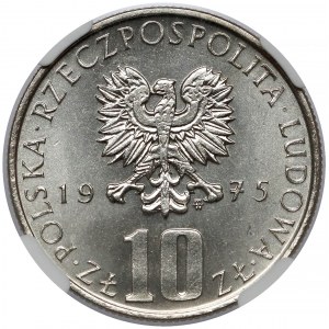 Próba NIKIEL 10 złotych 1975 Bolesław Prus