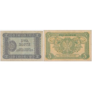 2 i 5 złotych 1925 Konstytucja - zestaw (2szt)