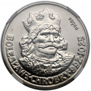 Próba NIKIEL 50 złotych 1980 Chrobry - napis pod