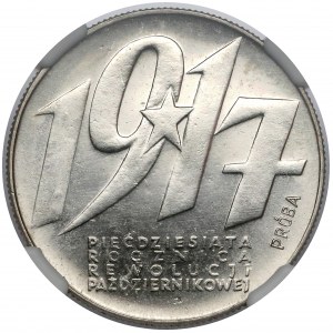 Próba NIKIEL 10 złotych 1967 Rewolucja Październikowa