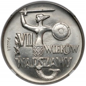 Próba NIKIEL 10 złotych 1965, VII wieków Warszawy -Syrenka
