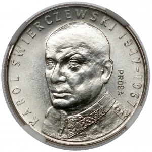 Próba NIKIEL 10 złotych 1967 Świerczewski - bez czapki