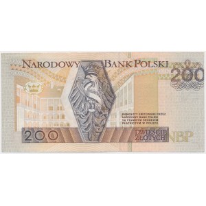 BŁĄD DRUKU 200 złotych 1994 - przesunięcie druku rewersu
