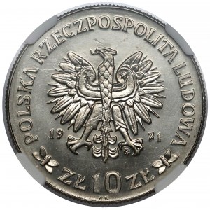 Próba NIKIEL 10 złotych 1971 Powstanie Śląskie - pomnik