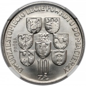 Próba NIKIEL 10 złotych 1970 Powrót do Macierzy