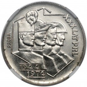 Próba NIKIEL 20 złotych 1974 Górnik, Hutnik...