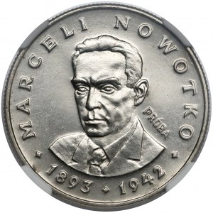 Próba NIKIEL 20 złotych 1974 Nowotko