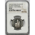 Próba NIKIEL 20 złotych 1981 Kościół Mariacki w Krakowie