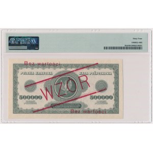 500.000 mkp 1923 - WZÓR- 6 cyfr - D - bez perforacji