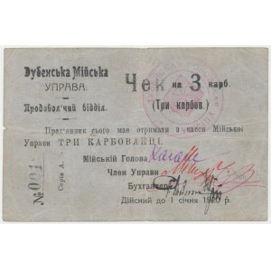 Ukraina, Dubno, 3 karbowańce (1919) - No.001