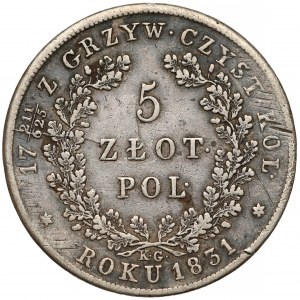 Powstanie Listopadowe, 5 złotych 1831 KG