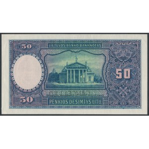 Litwa, 50 Litu 1928 - SPECIMEN (WZÓR technologiczny)