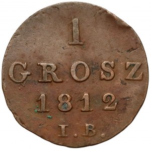 Księstwo Warszawskie, 1 grosz 1812 I.B.
