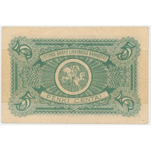 Lithuania, 5 Centas 1922 - september issuse